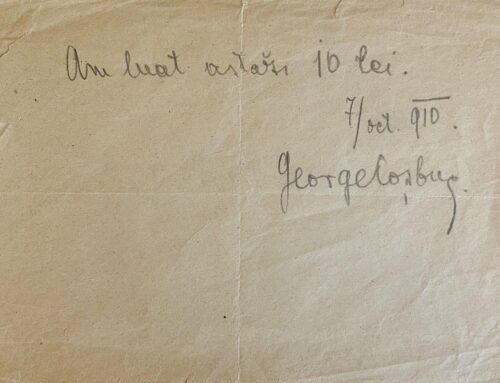Am luat astazi 10 lei, George Cosbuc, 1910