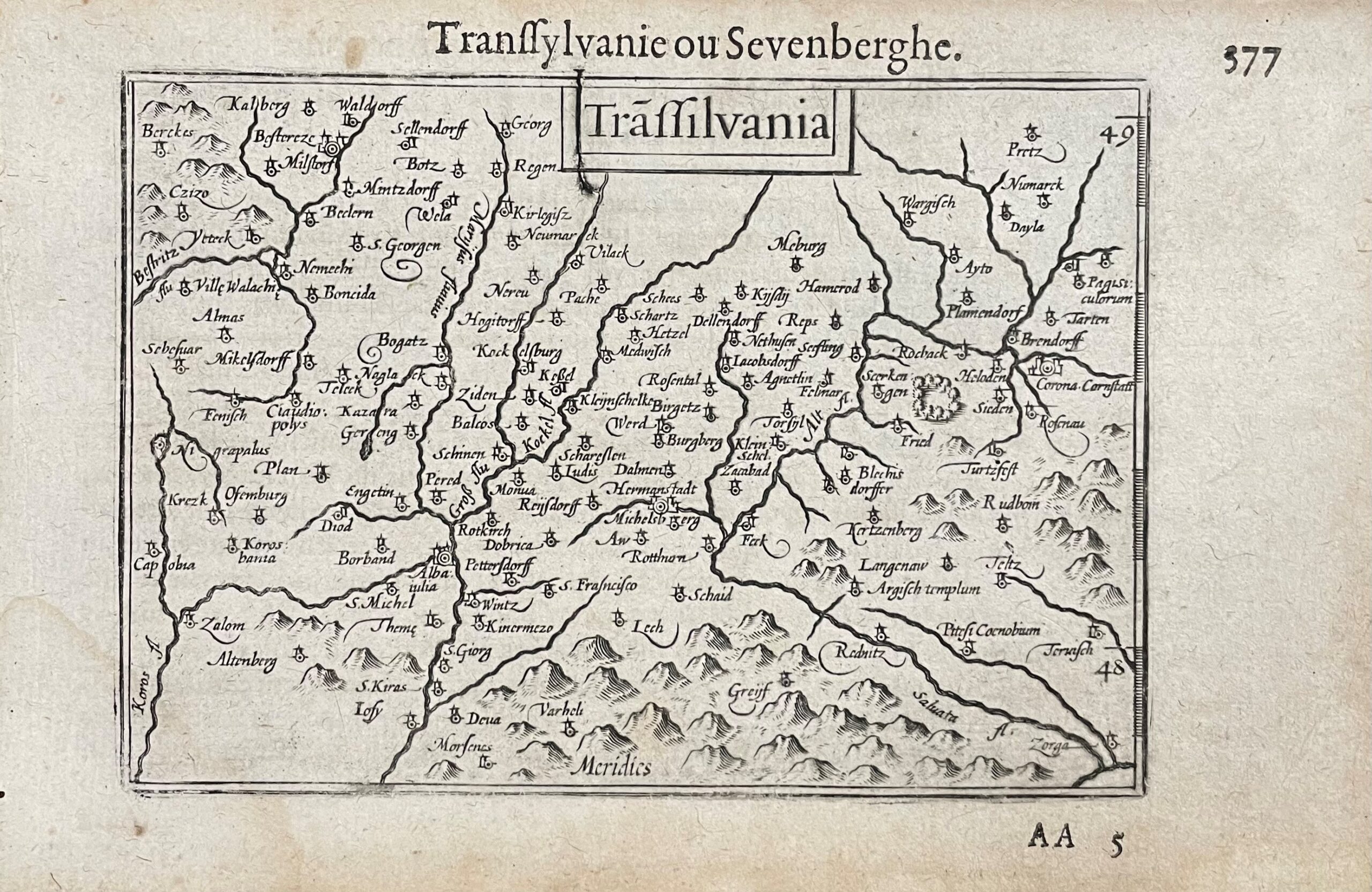 Harta Transilvaniei 1609