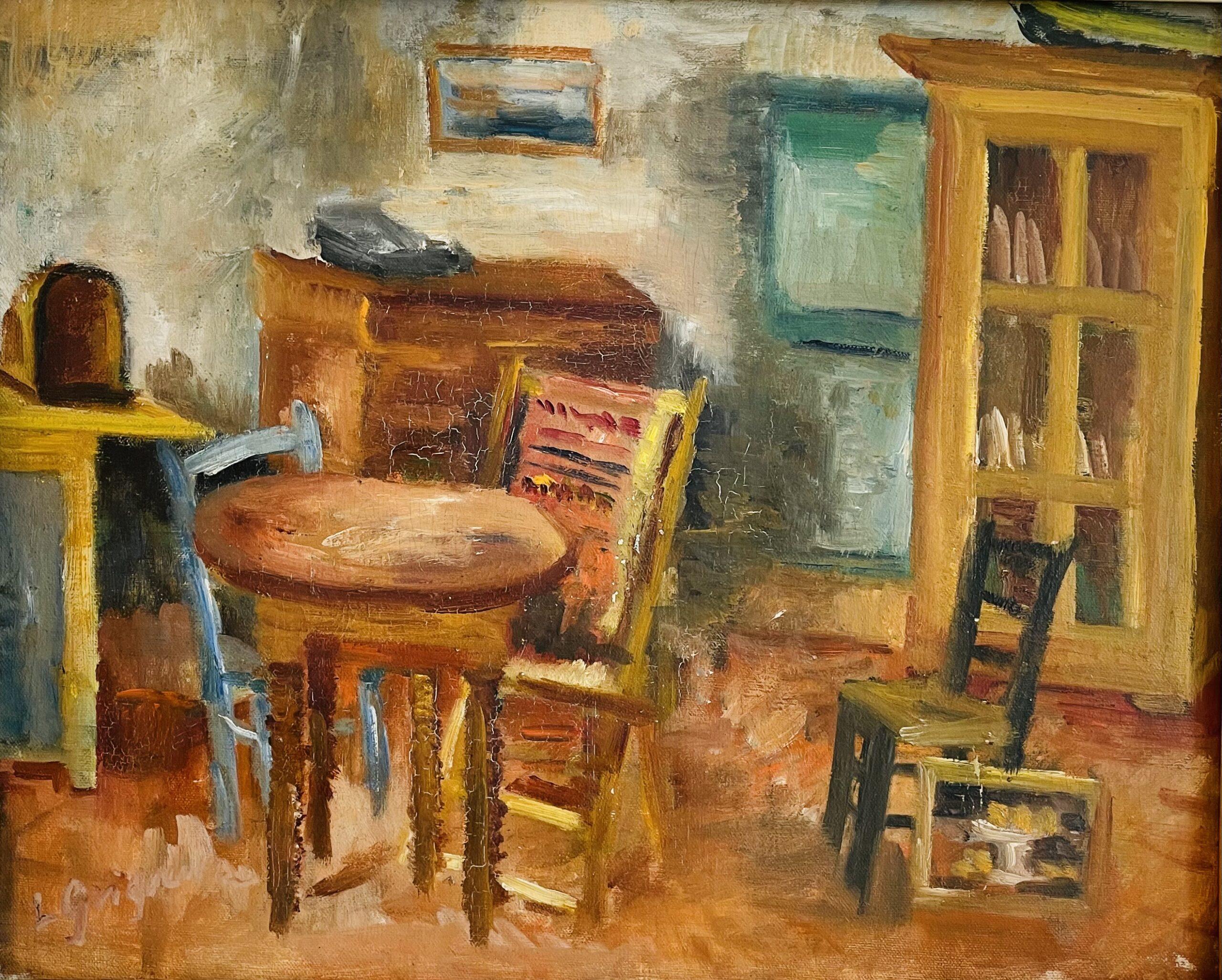 Interior din atelierul artistului, Lucian Grigorescu